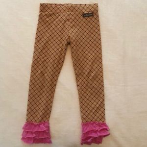 Matilda Jane size 4 leggings pink and gold